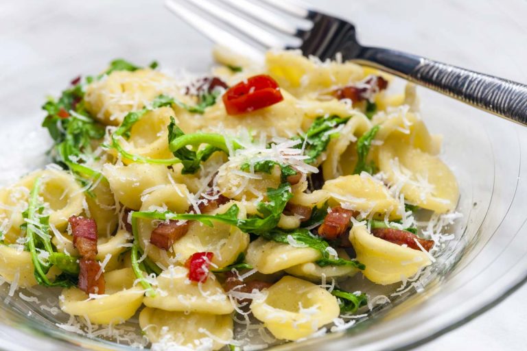 Orecchiette Bio &ldquo;Senatore Cappelli&rdquo; con Rucola e Pancetta
