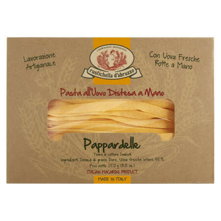 Rustichella d'Abruzzo Pappardelle Pasta all'Uovo Distesa a Mano