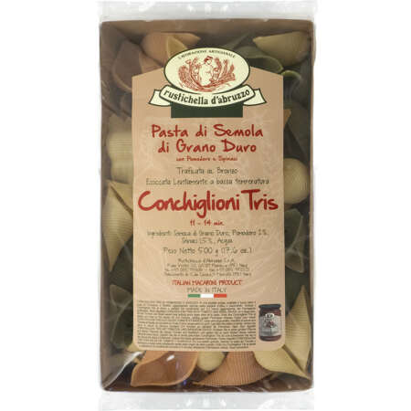Rustichella d'Abruzzo Conchiglioni Tris Pasta di Semola di Grano Duro
