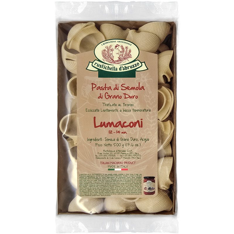 Rustichella d'Abruzzo Lumaconi Pasta di Semola di Grano Duro
