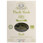 Organic gluten-free fusilli pasta with green peas 250g