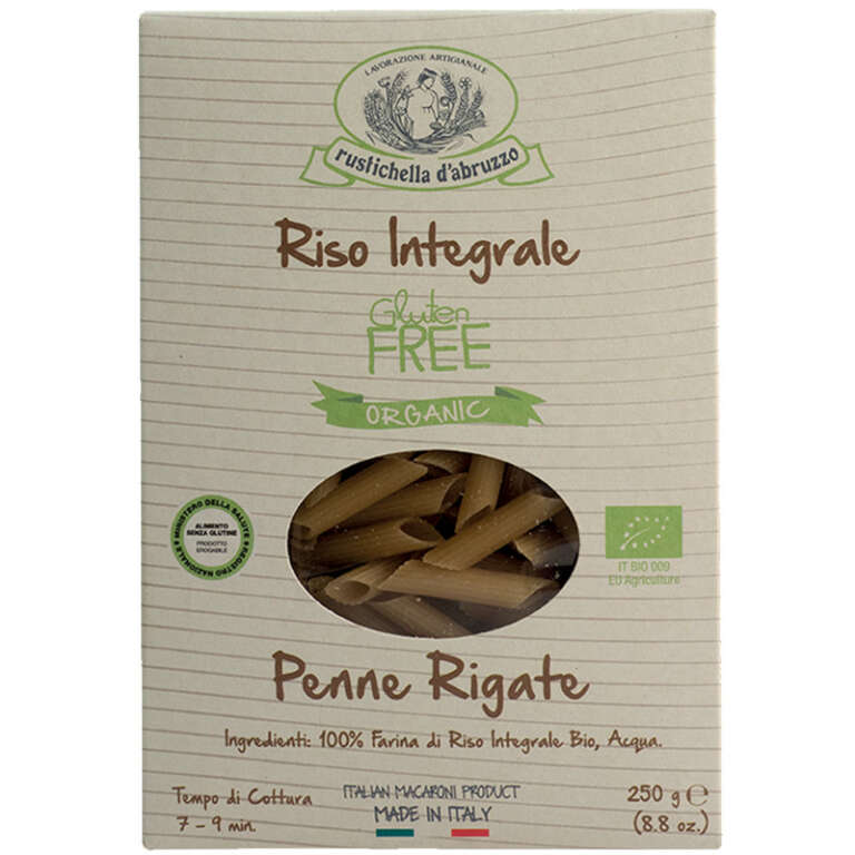 Organic gluten-free brown rice penne 250g